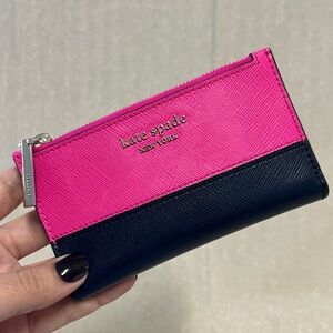Kate Spade Bifold Wallet, Pink and Navy